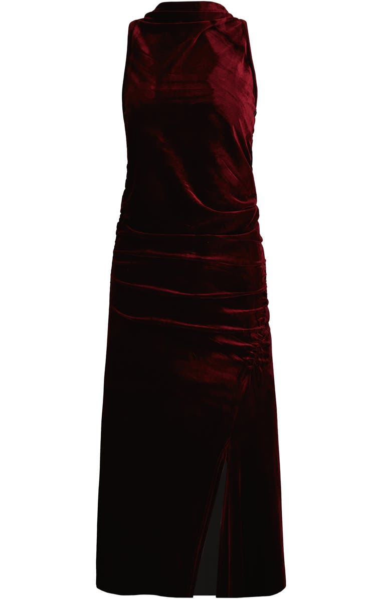 Bishop + Young Elle Velvet Halter Dress, Alternate, color, Scarlette