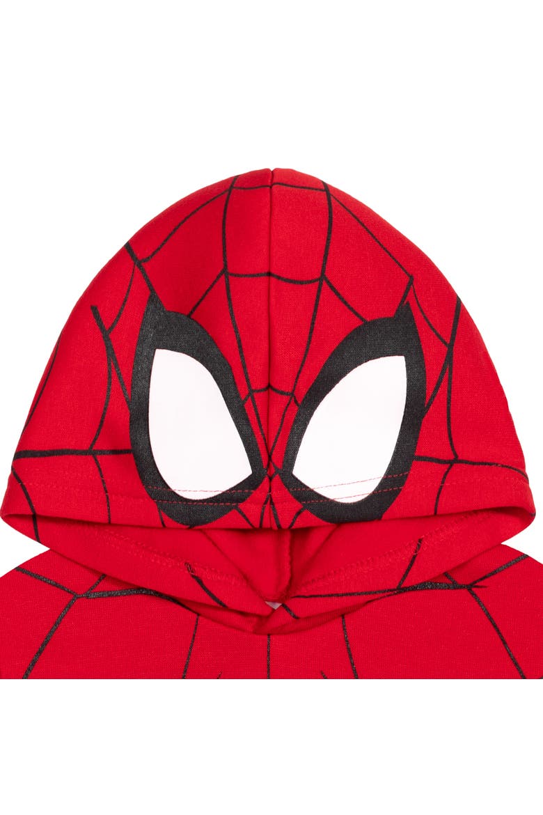 Spider-Man Cosplay Fleece Pullover Hoodie, Alternate, color, Spider Man Red Blue