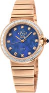 GEVRIL Sorrento Diamond Embellished Bracelet Watch, 32mm