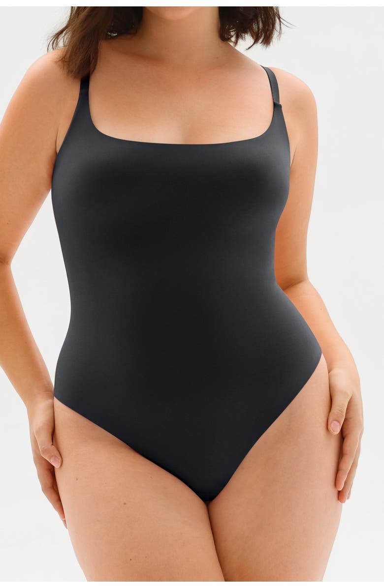 Popilush CloudSense Adjustable Straps Snatched Bodysuit, Main, color, Standard Black