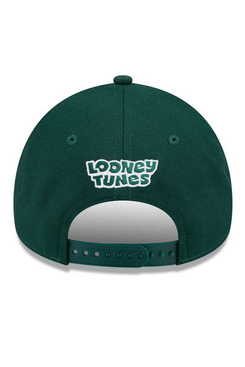 Youth New Era Green Athletics Looney Tunes A-Frame 9FORTY Adjustable Hat, Alternate, color, Green