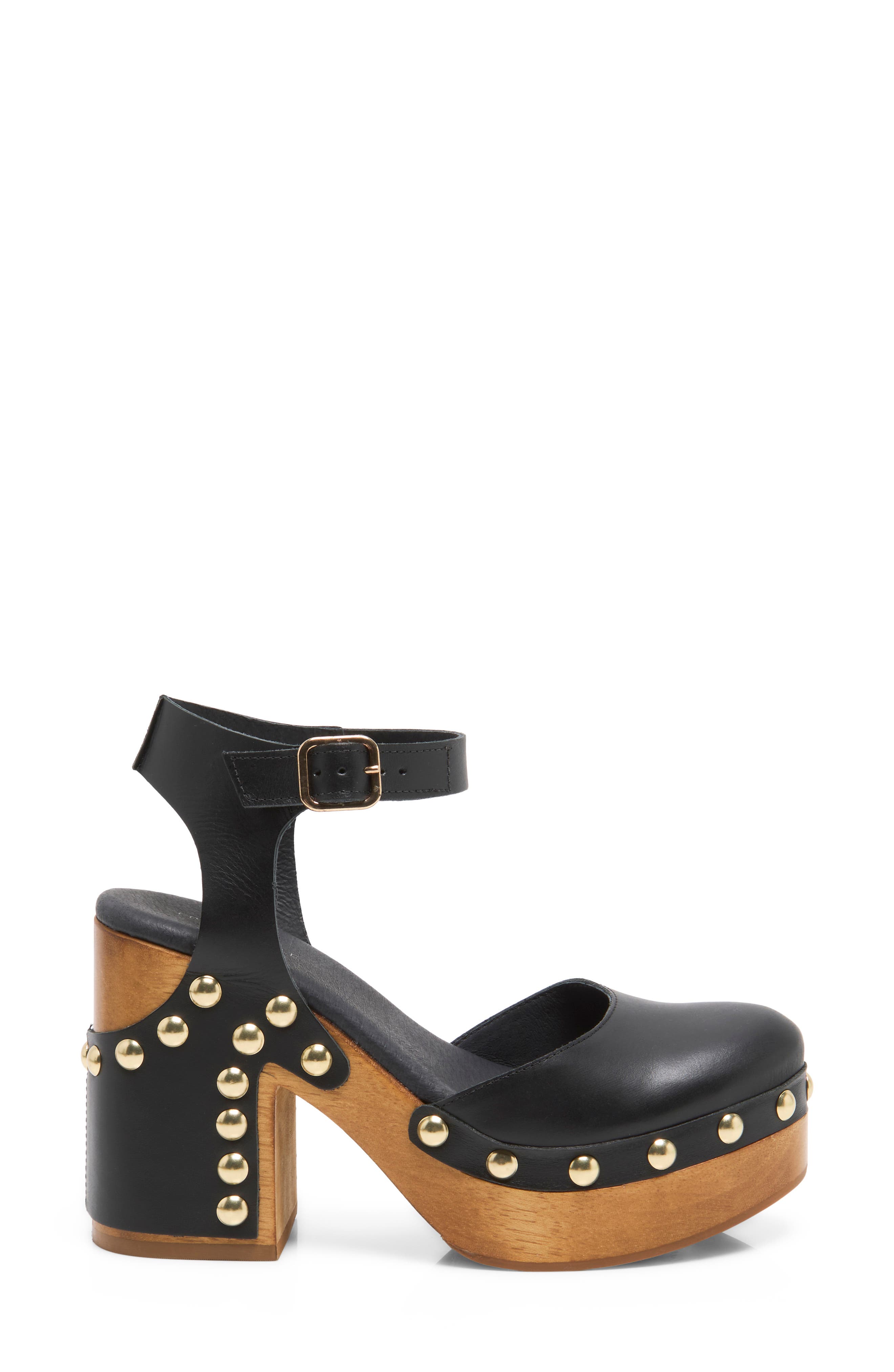 Cecelia Studded Platform Pump, Alternate, color, BLACK LEATHER