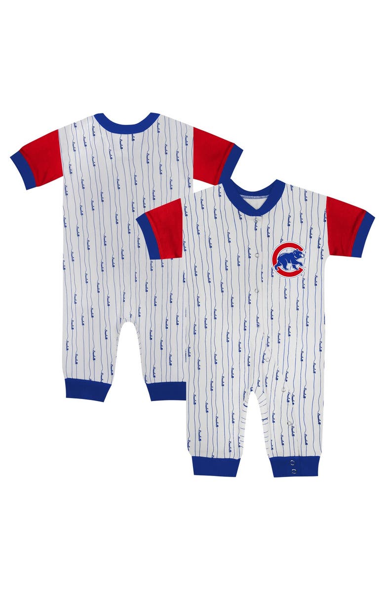 Outerstuff Infant Fanatics Branded White Chicago Cubs Logo Best Series Full-Snap Jumper, Main, color, 