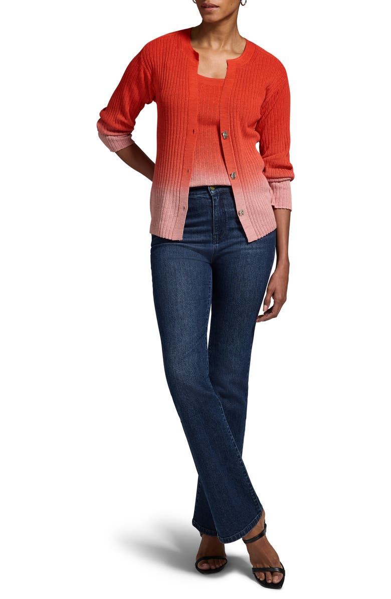 NIC+ZOE Luxe Knit Ombré Rib Sweater Tank, Alternate, color, Pink Multi