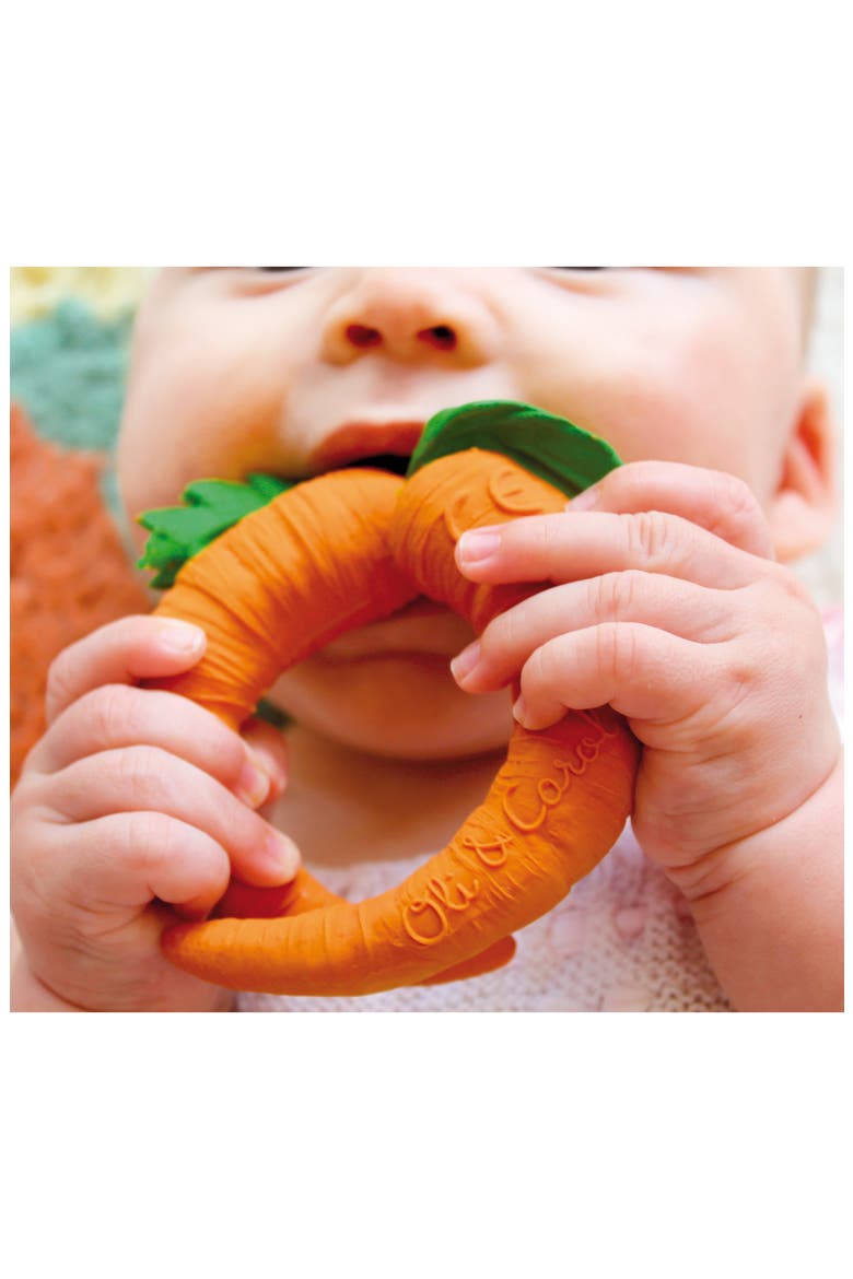 Cathy the Carrot Teething Toy, Alternate, color, NO COLOR
