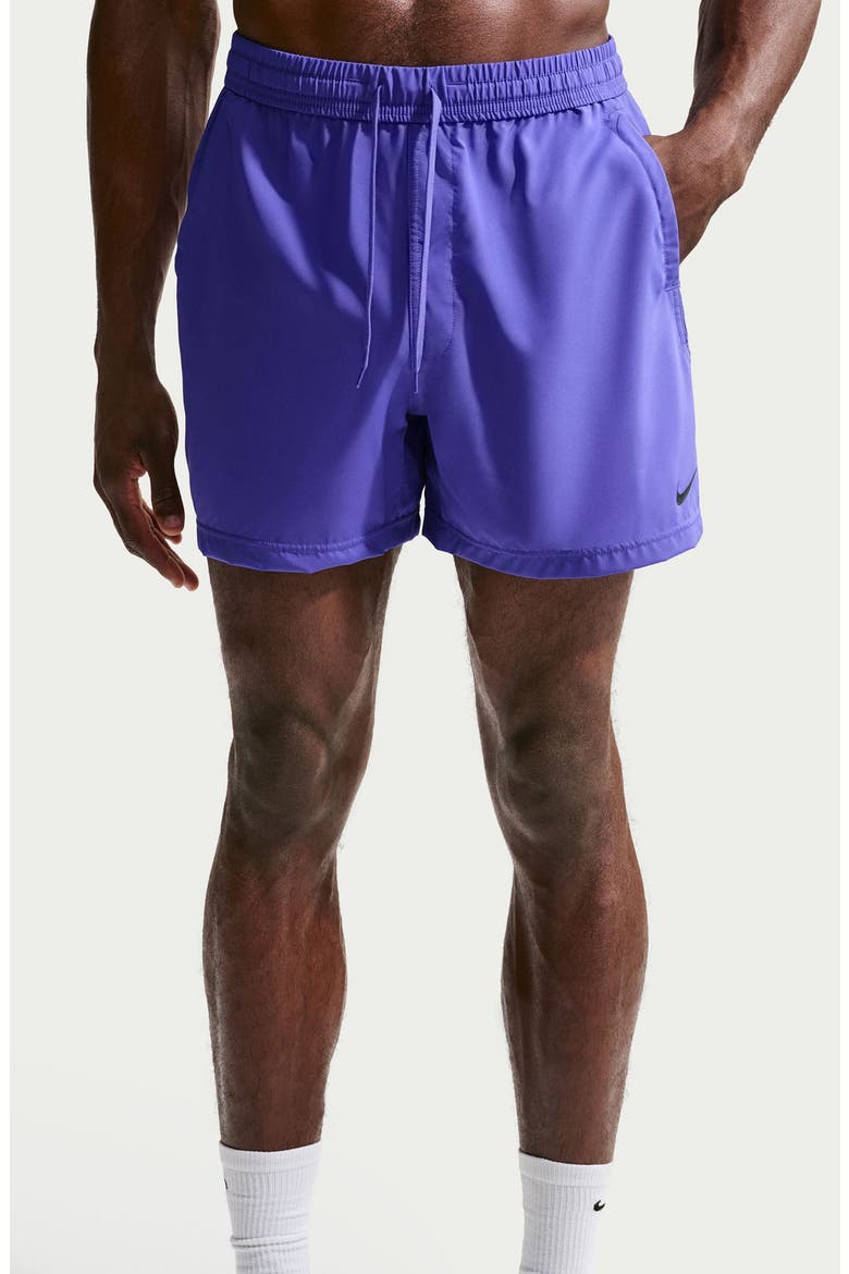 Form Dri-FIT 5-Inch Unlined Versatile Shorts, Alternate, color, PERSIAN VIOLET/ BLACK