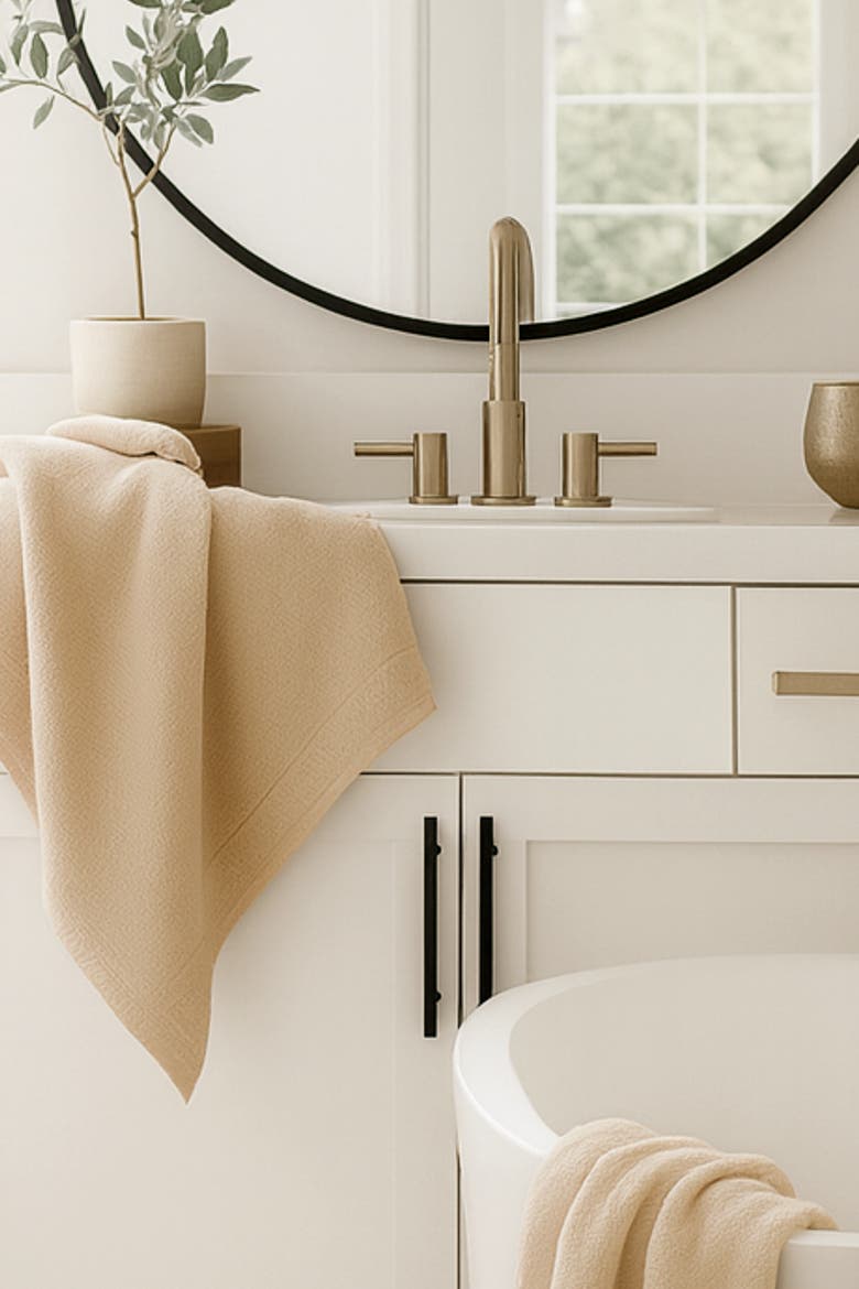 Luxury Viscose Odor & Mildew Resistant Towel Collection, 3pc Set, Alternate, color, Champagne