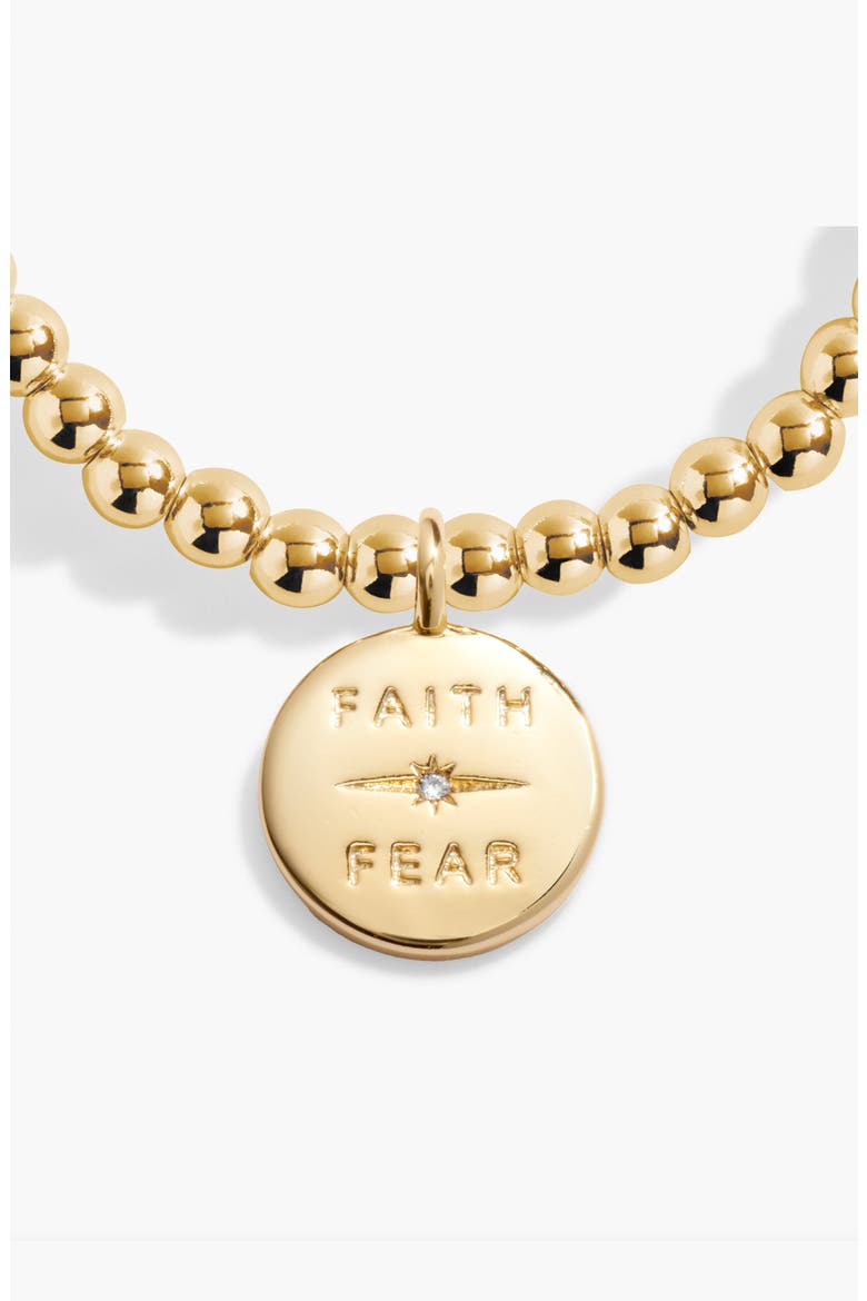 A Little 'Faith Over Fear' Bracelet in Gold-Tone Plating, Alternate, color, Metallic Gold