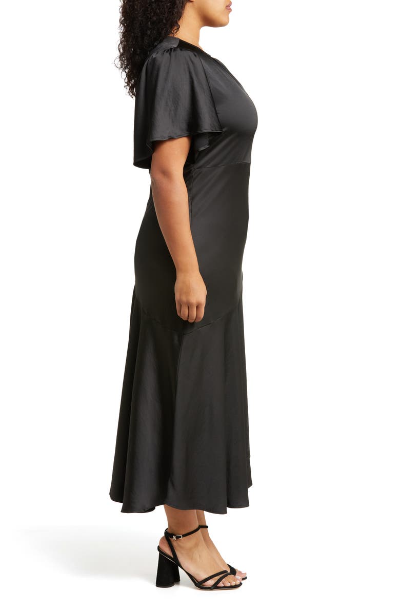 Chelsea28 Asymmetric Hem Satin Dress, Alternate, color,