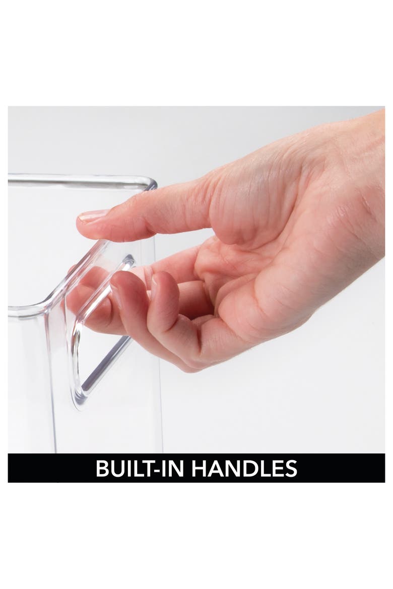Cube Storage Bin with Handles for Pantry, Set of 4, Clear, Made in USA, Alternate, color, Clear