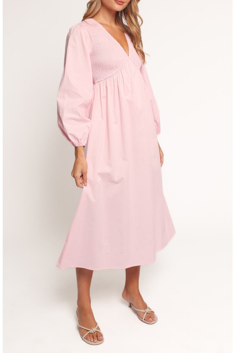 Ilyana Long Sleeve Midi Dress, Alternate, color, PINK