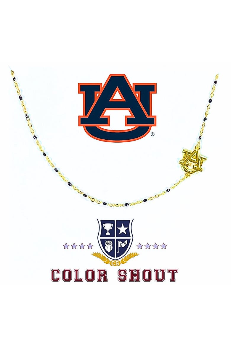 Auburn University Side Necklace, Main, color, Yellow Gold
