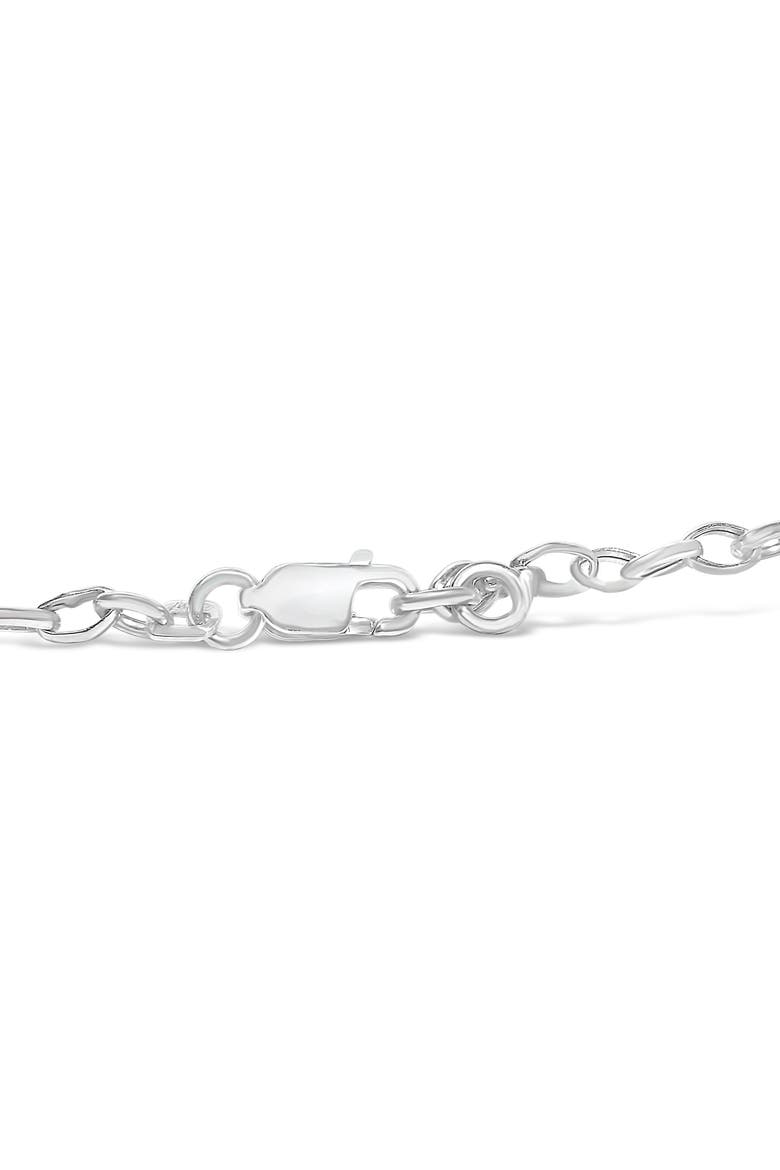 10k White Gold 1/6 Cttw Diamond "Love" Charm Cable Chain Bracelet, Alternate, color, White