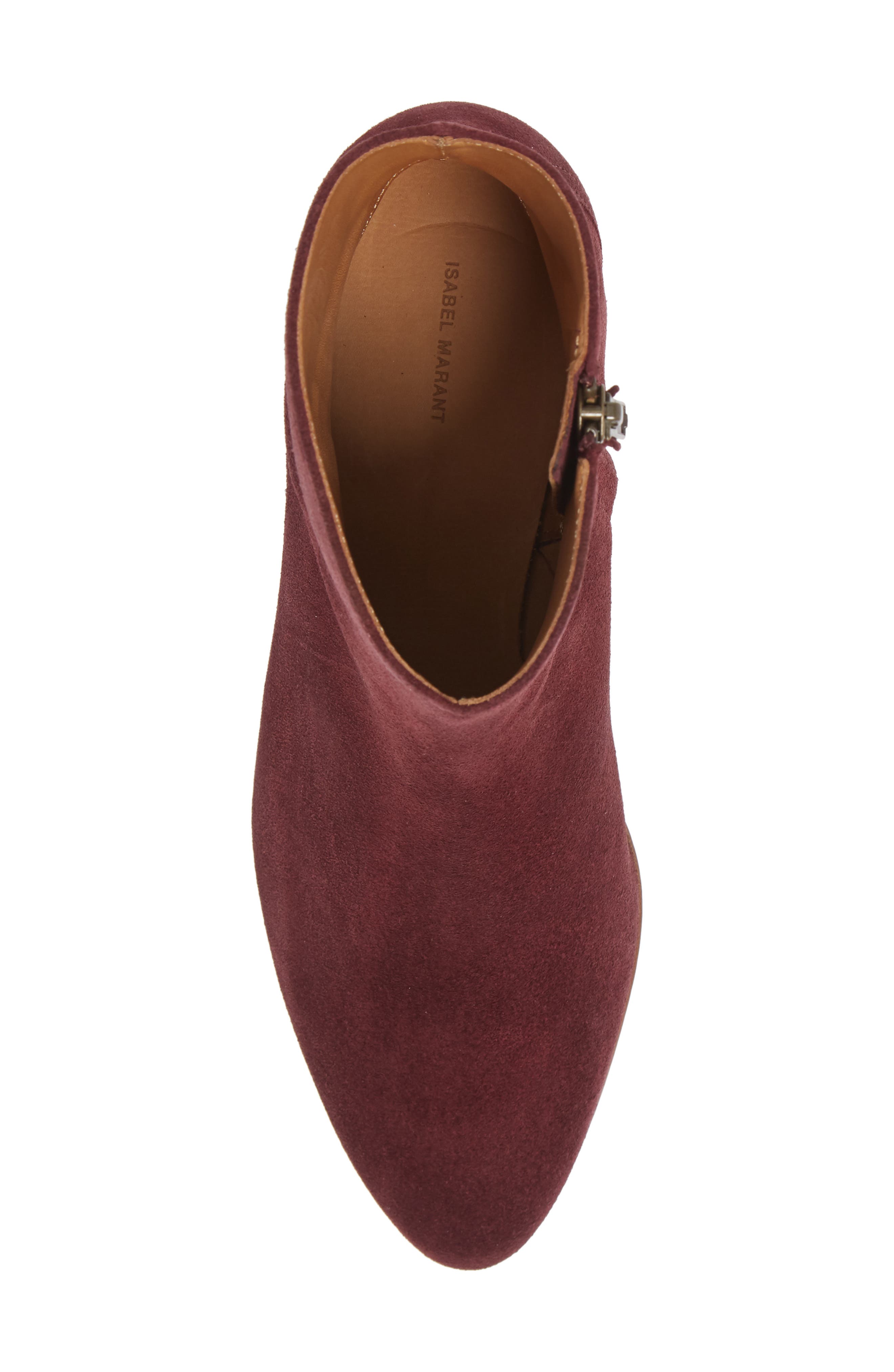 Dacken Stacked Heel Bootie, Alternate, color, AUBERGINE