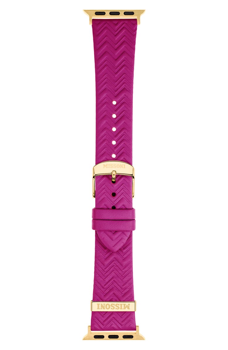 Missoni Zigzag 22mm Embossed Leather Apple Watch<sup>®</sup> Watchband, Alternate, color, 