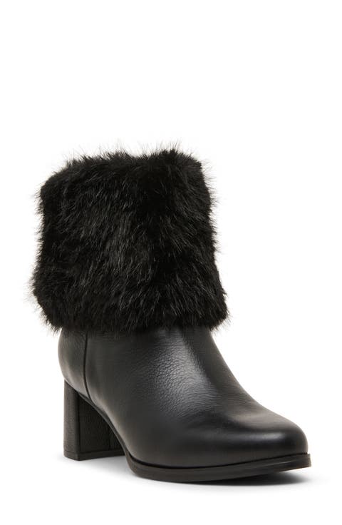 Hinata Water Resistant Faux Fur Leather Bootie