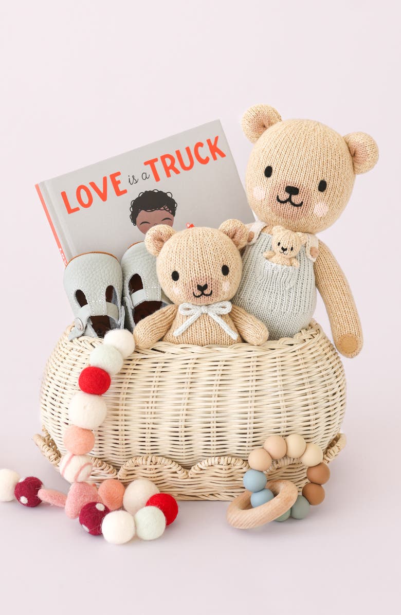 cuddle+kind Alexander the Honey Bear Stuffed Animal, Alternate, color, Blue