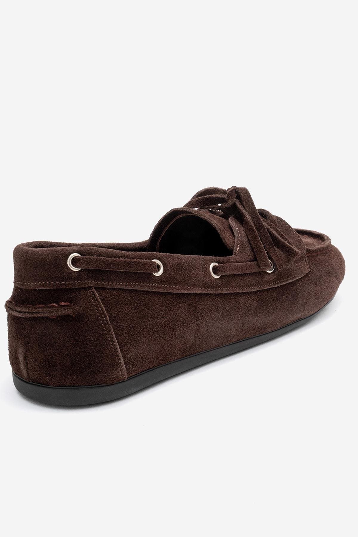 Forever & Always Shoes Serelis Leather Lace Up Loafer, Alternate, color, Brown Suede Leather