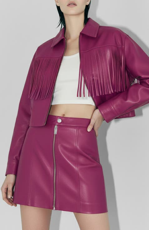 Jeremiah Upcycled Leather Fringe Jacket