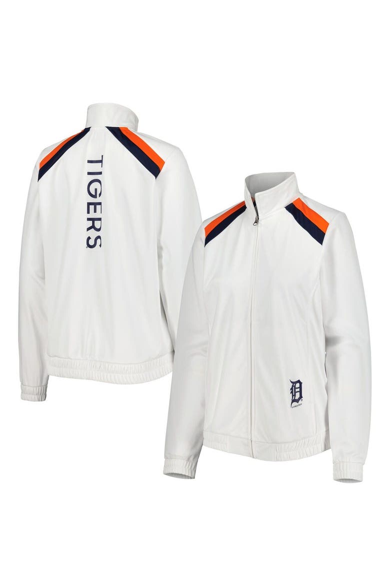 Women's G-III 4Her by Carl Banks White Detroit Tigers Red Flag Full-Zip Track Jacket, Main, color, White