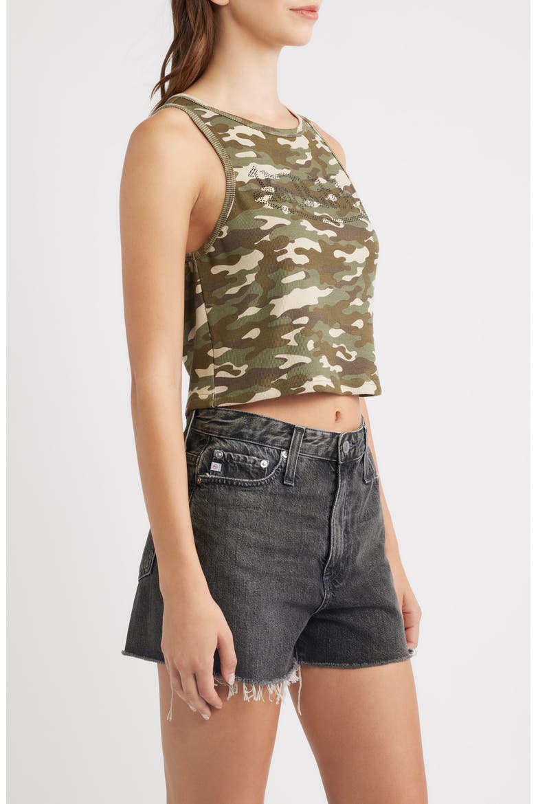 Camo Ribbed Tank, Alternate, color, OLIVE NIGHT CAMO