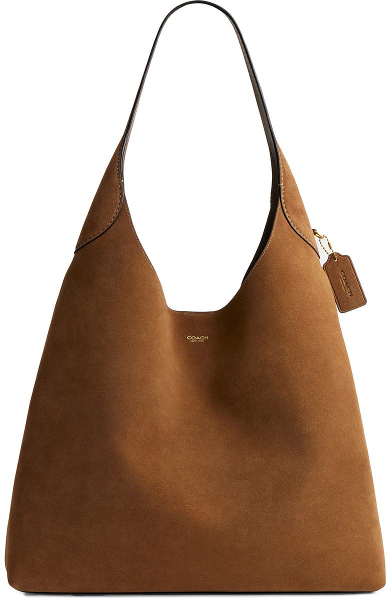 COACH Brooklyn 39 Suede Shoulder Bag, Main, color,