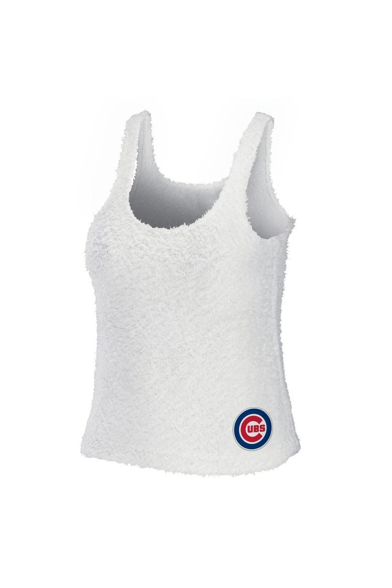 Women's WEAR by Erin Andrews Cream Chicago Cubs Cozy Lounge Tank Top & Pants Set, Alternate, color, Cream
