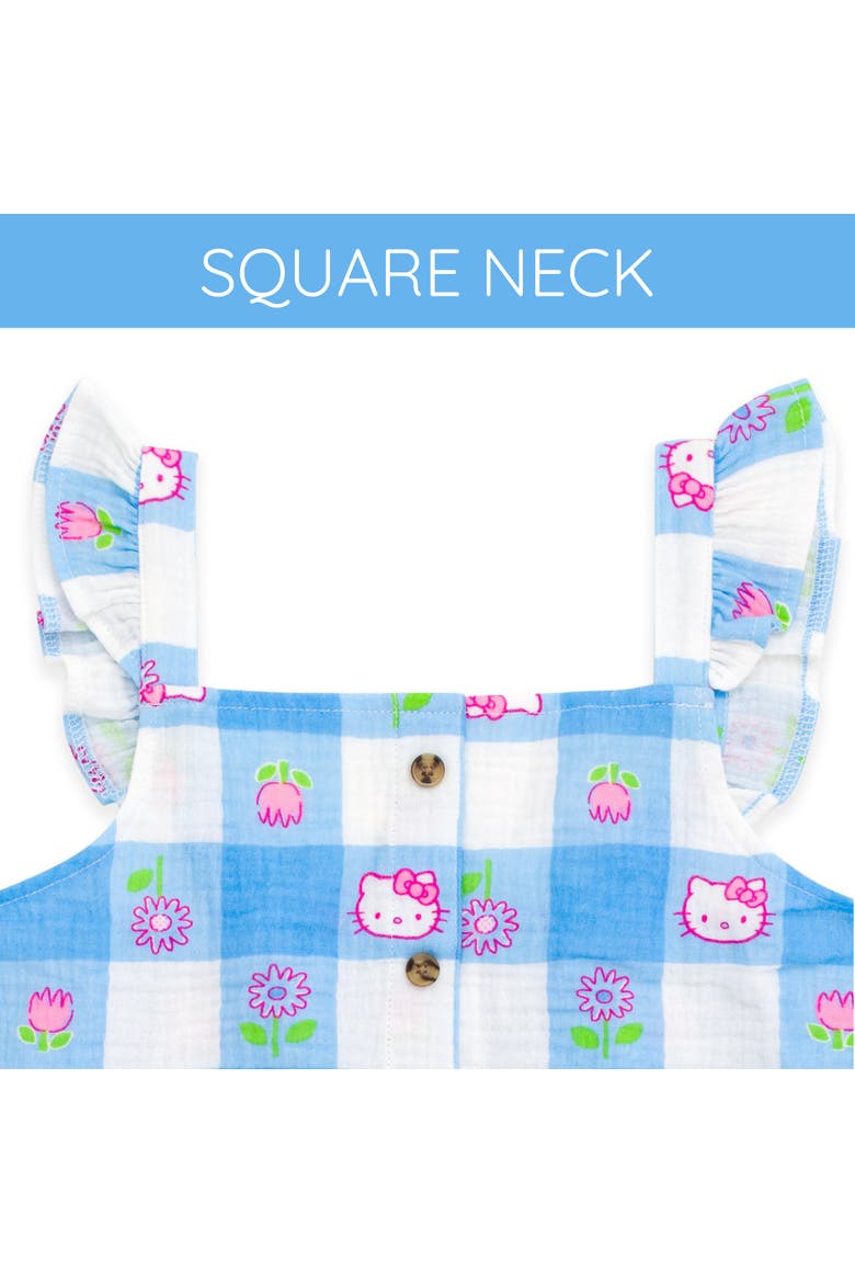 Button Down Sleeveless Top and Shorts Set, Alternate, color, Hello Kitty Blue