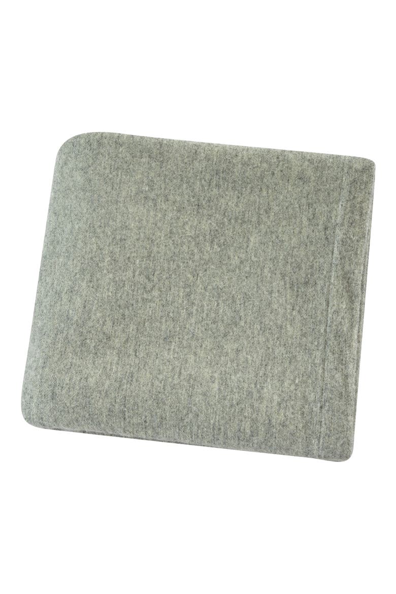 Self Hem Merino Wool Blanket, Alternate, color, GREY