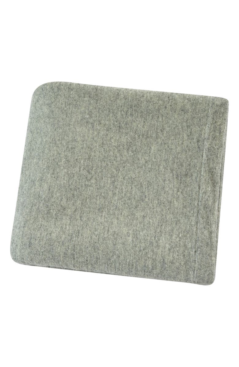 MELANGE HOME Self Hem Merino Wool Blanket, Alternate, color, Grey