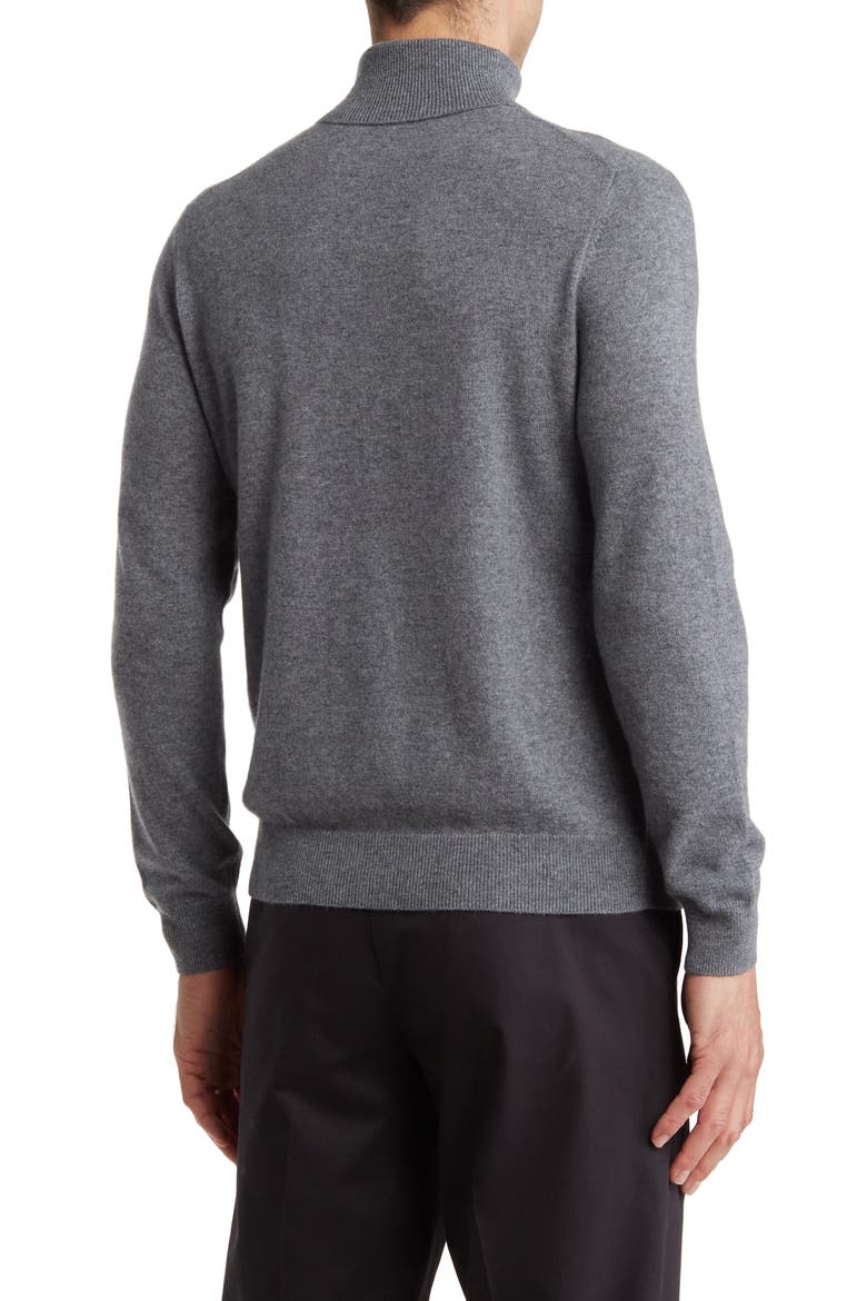 Turtleneck Cashmere Sweater, Alternate, color, GRY