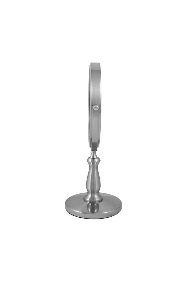 Makeup Mirror with 8X/1X Magnifications, Alternate, color, Satin Nickel