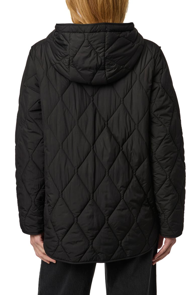 Ashbury Diamond Quilted Hooded Liner Jacket, Alternate, color, BLACK