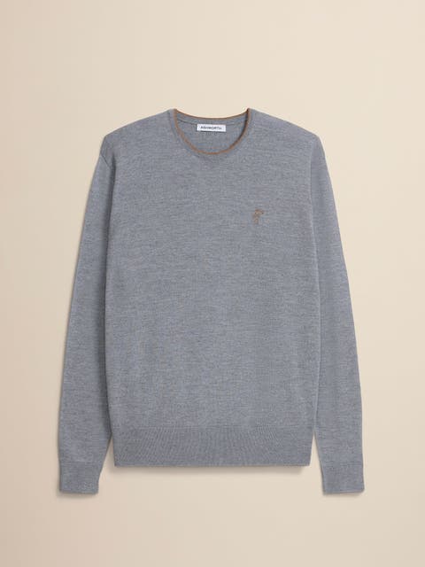Extrafine Merino Tipped Crewneck