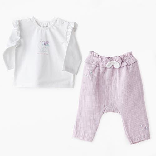 Shop Andy Wawa Butterfly Pants Set In Lilac
