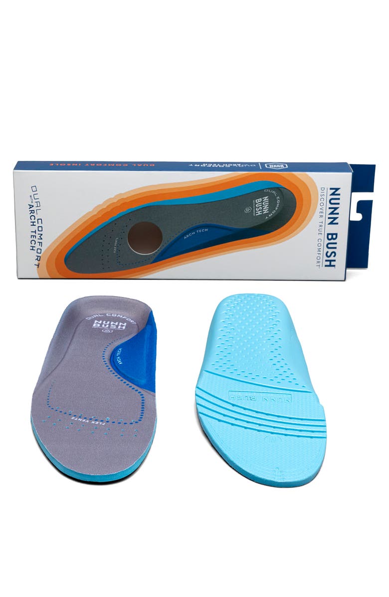 NUNN BUSH Dual Comfort Insole, Alternate, color, Grey/ Blue