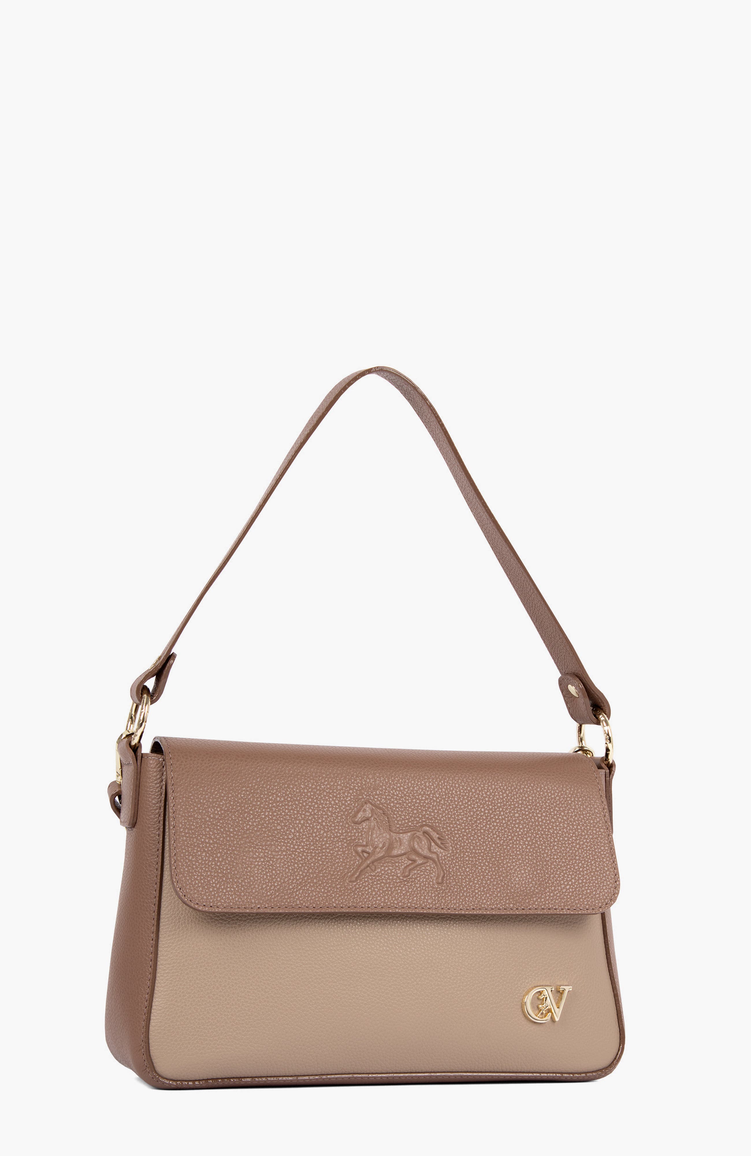 Signature CV By Cavalinho Leather Shoulder Bag 642, Alternate, color, Sand / Beige