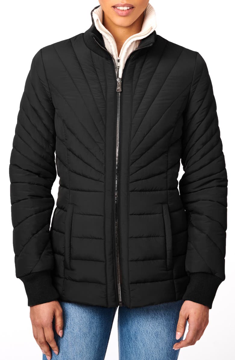 Bernardo Packable Quilted Jacket, Main, color,