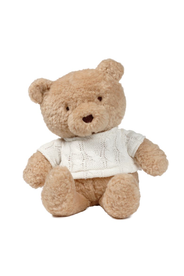 Teddy Bear w/ Knit Sweater Plush Stuffed Animal Toy, Main, color, Brown
