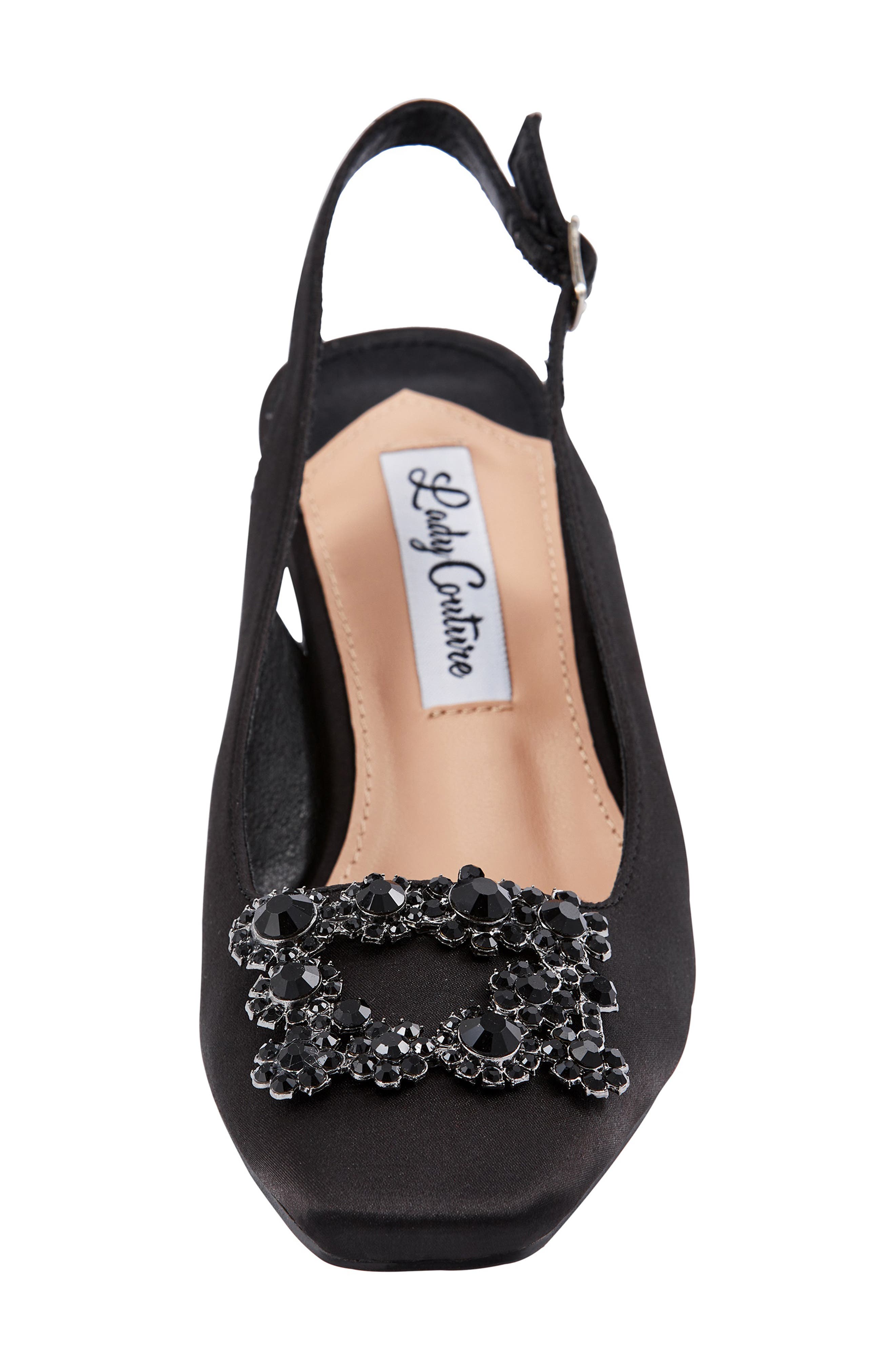 LADY COUTURE Precious Embellished Slingback Pump, Alternate, color, Black
