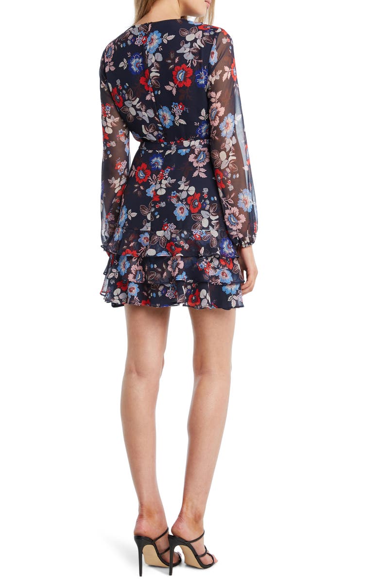 Bardot Frill Faux Wrap Minidress, Alternate, color,