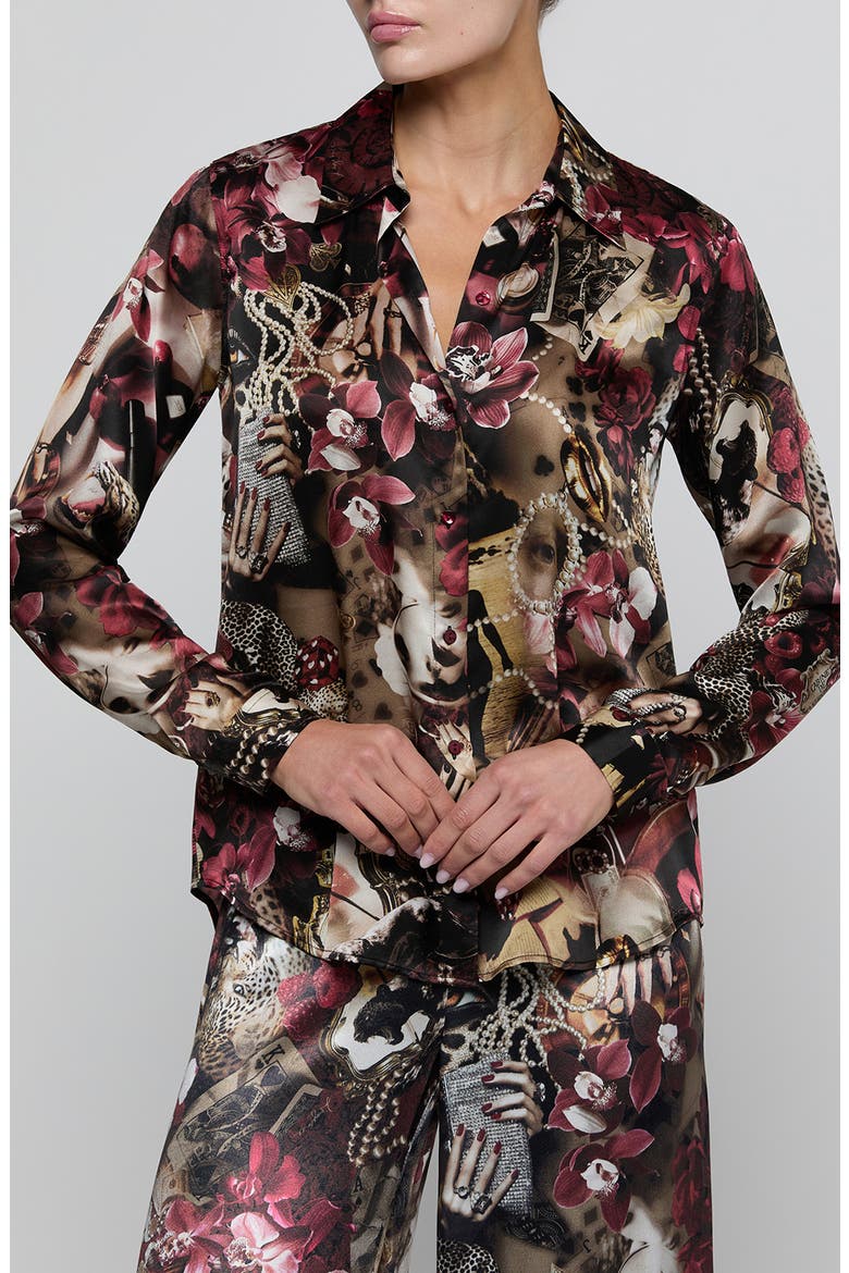 Tyler Silk Shirt, Main, color, BURGUNDY MT LUX COLLAGE