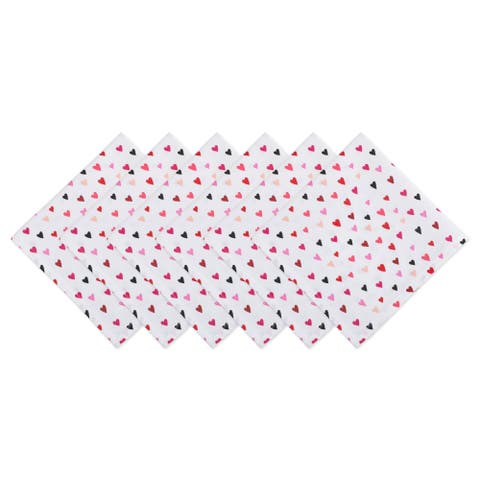 Confetti Hearts Print Napkin Set/6