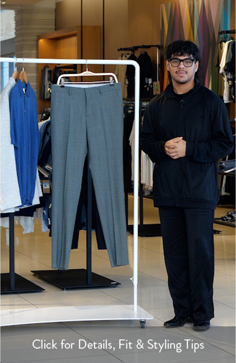 Genius Slim Fit Virgin Wool Dress Pants, sales video thumbnail