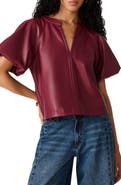 Steve Madden Cecila Faux Leather Top
