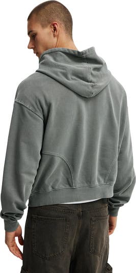 Cropped Zip Up Hoodie
