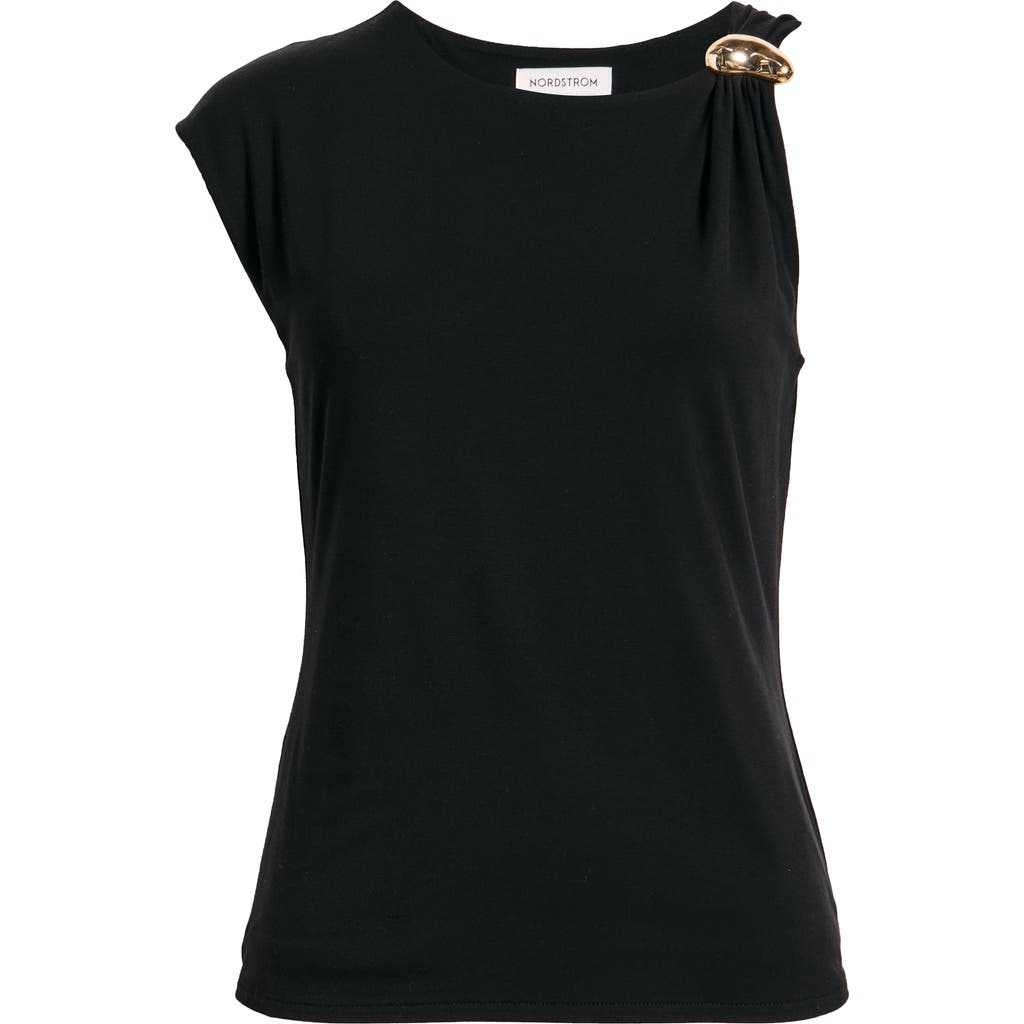 Nordstrom Hardware Accent Asymmetric Top In Black