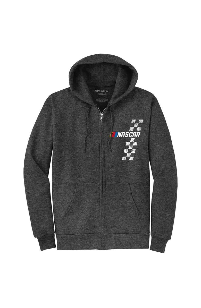NASCAR Men's NASCAR Heather Charcoal Full-Zip Hoodie, Alternate, color, Heather Charcoal