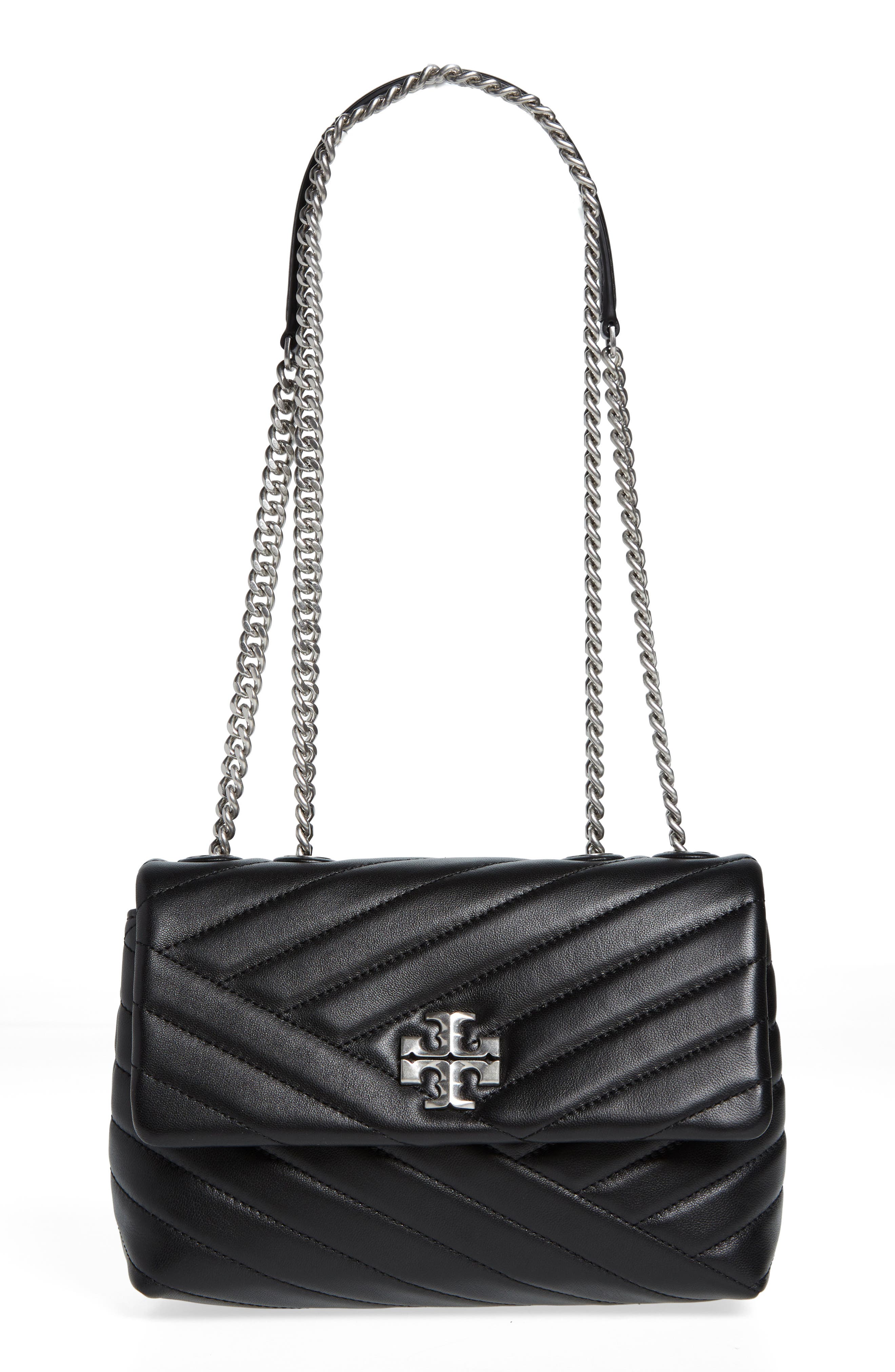 Tory Burch Small Kira Chevron Leather Shoulder Bag, Main, color, 