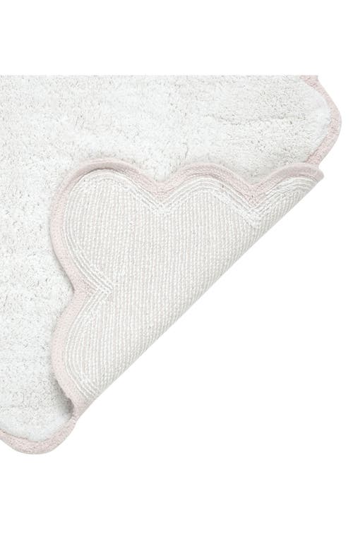 Vcny Home Scallop Cotton Bath Runner In White
